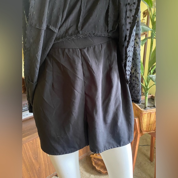 ASOS gothic little black eyelet lace embroidered elegant mini dress boho - Picture 8 of 11